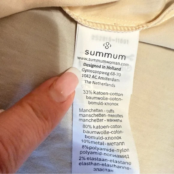 Summum Australia ecru top size 42 (Medium), lightweight batist cotton blend - Picture 10 of 15